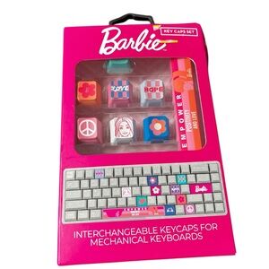 Barbie keyboard keycaps Barbiecore new nib